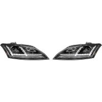 Designscheinwerfer passend f&uuml;r set Audi TT Baujahr 06-11  klarglas/schwarz