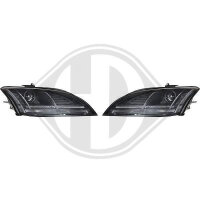Designscheinwerfer passend f&uuml;r set Audi TT Baujahr 10-14  klar/schwarz