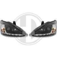 Scheinwerfer passend f&uuml;r Set Ford Focus Baujahr 1998-2001   schwarz+blinker