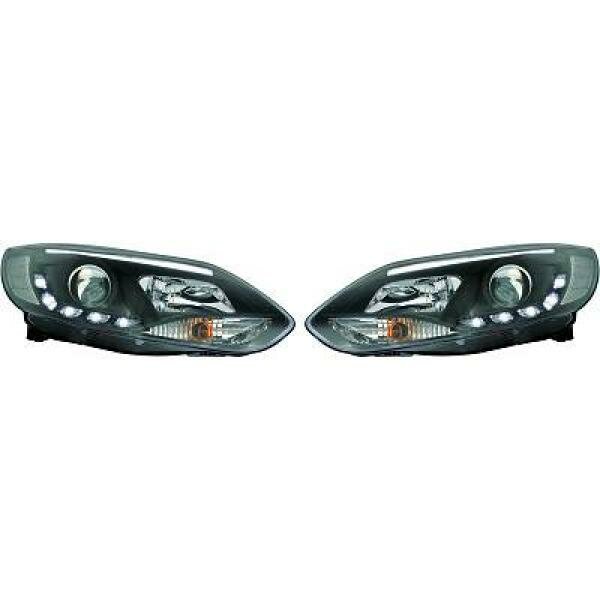 Scheinwerfer passend f&uuml;r Set Ford Focus Baujahr 11-14  klarglas/schwarz