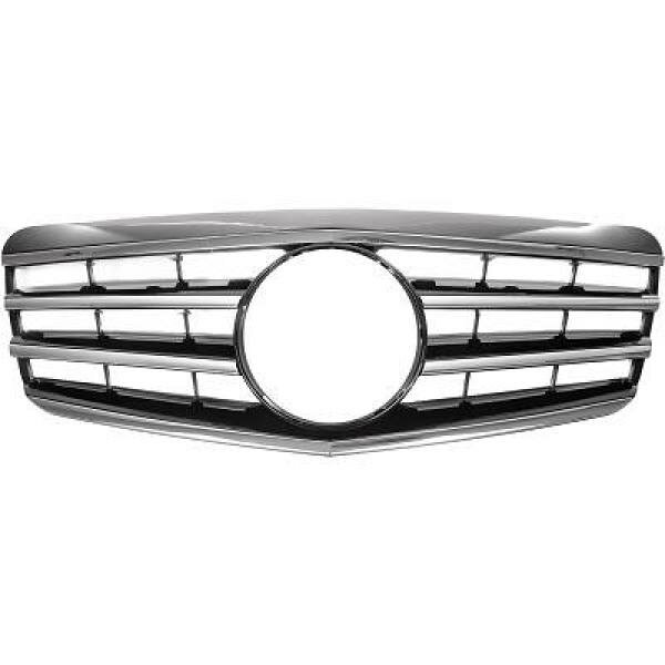 K&uuml;hlergrill passend f&uuml;r komplett Mercedes w211 Baujahr 06-09  chrom/schwarz