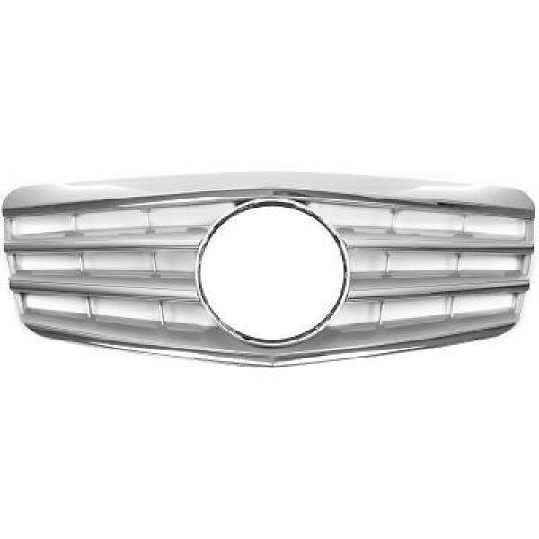 K&uuml;hlergrill passend f&uuml;r komplett Mercedes w211 Baujahr 06-09   chrom/silber