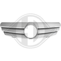 K&uuml;hlergrill passend f&uuml;r komplett Mercedes w209 Baujahr 02-&gt;&gt;   chrom/silber