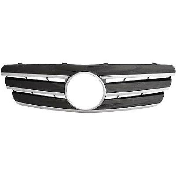 K&uuml;hlergrill passend f&uuml;r komplett Mercedes W203 Baujahr 2000-2007  chrom/schwarz