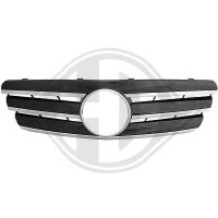 K&uuml;hlergrill passend f&uuml;r komplett Mercedes W203 Baujahr 2000-2007  chrom/schwarz