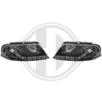 Scheinwerfer passend f&uuml;r Set VW Passat Baujahr 2000-2005  klarglinks/Schwarz