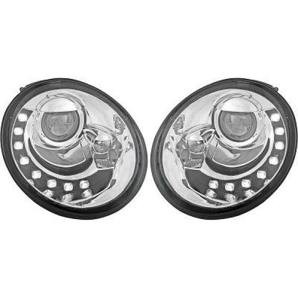 Scheinwerfer passend f&uuml;r Set VW Beetle Baujahr 1998-2005    klarglas/chrom