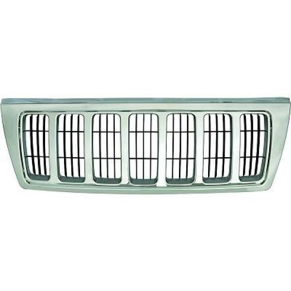 K&uuml;hlergrill passend f&uuml;r Grand Chrysler Cherokee Baujahr 04-05   chrom/schwz