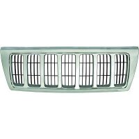 K&uuml;hlergrill passend f&uuml;r Grand Chrysler Cherokee Baujahr 04-05   chrom/schwz