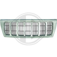 K&uuml;hlergrill passend f&uuml;r Grand Chrysler Cherokee Baujahr 04-05   chrom/schwz