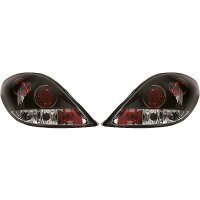 Designr&uuml;cklampen passend f&uuml;r set Peugeot 207 Baujahr 06-12  klarglas/schwarz