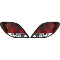 Designr&uuml;cklampen passend f&uuml;r set Peugeot 207 Baujahr 06-12 klarglas/rot-weiss