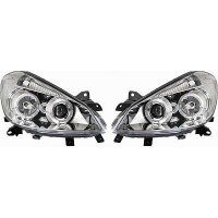 Scheinwerfer passend f&uuml;r Set Renault Clio Baujahr 05-09  klarglas/chrom